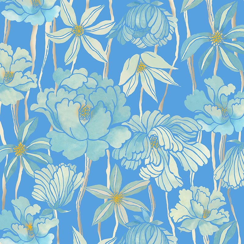 NAGARE water-repellent furoshiki – Peony & Chrysanthemum pattern #Pattern_Peony & Chrysanthemum