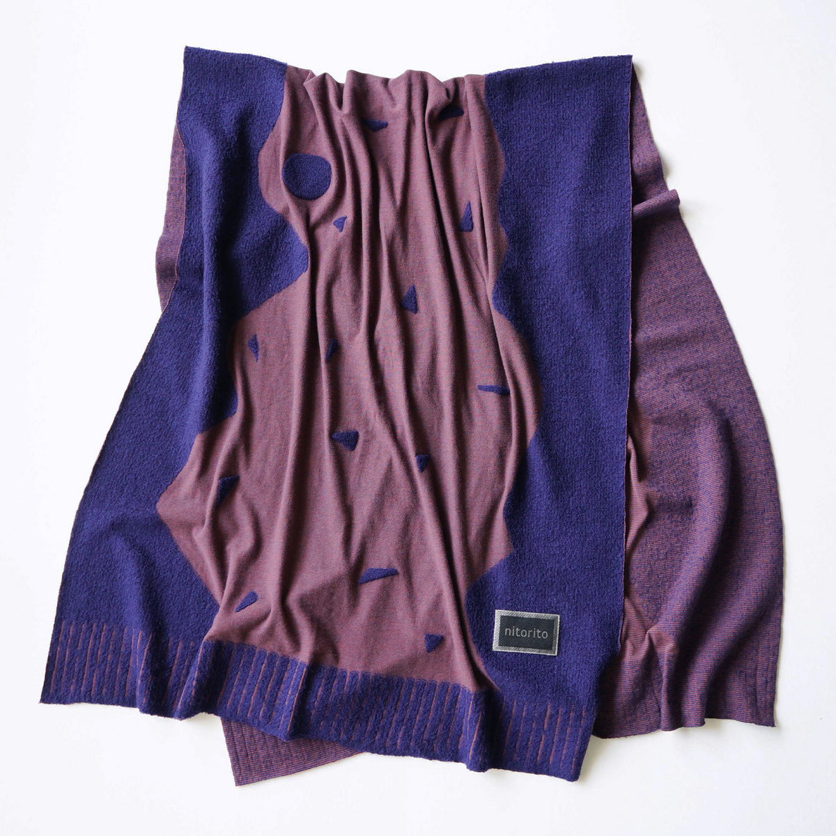 nitorito mountain&moon stole in navy #Color_Navy