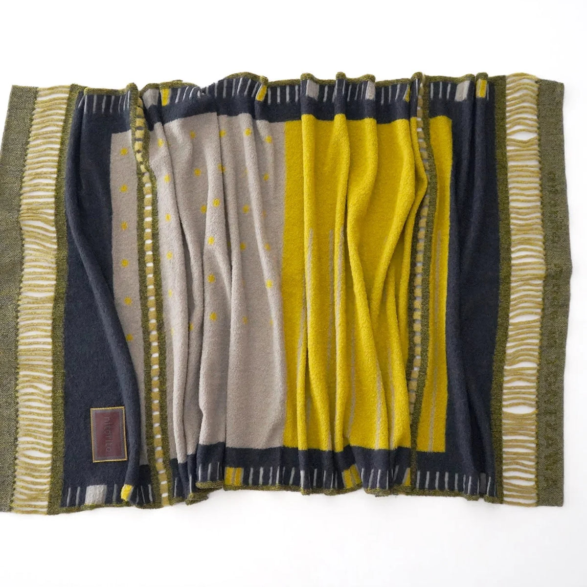 Charcoal window stole laid flat showing the full pattern #Color_Charcoal