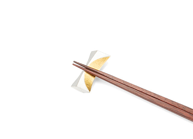 Chopstick rest "Moon" / Gold leaf -Nousaku -