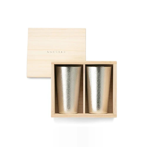 Coffret duo de verres à bière en étain : mousse fine et onctueuse | NOUSAKU