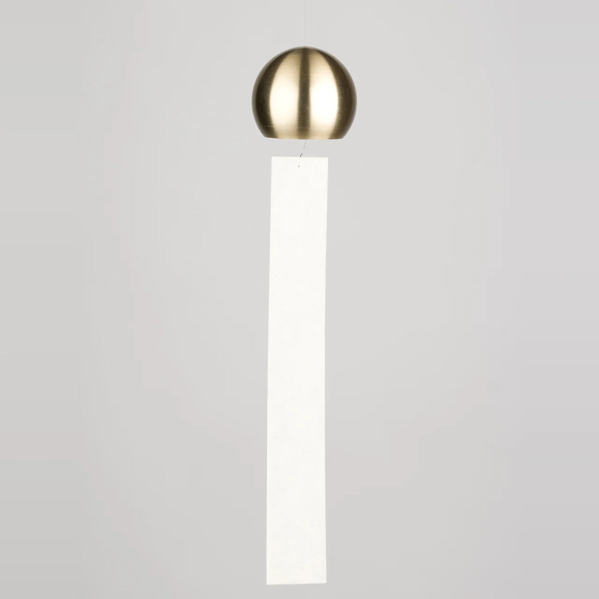 Gold marumaru brass wind chime with paper strip