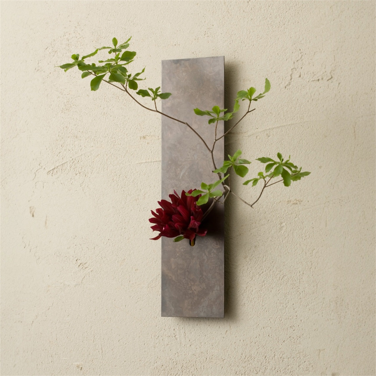 "on the wall mini" Japanese Copper Wall Vase | Hand-Colored Takaoka Metalwork - Momentum Factory Orii -