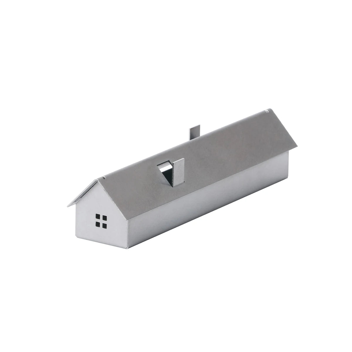 Stainless steel Incense House Long incense holder on white #Color_Stainless Steel (Silver)