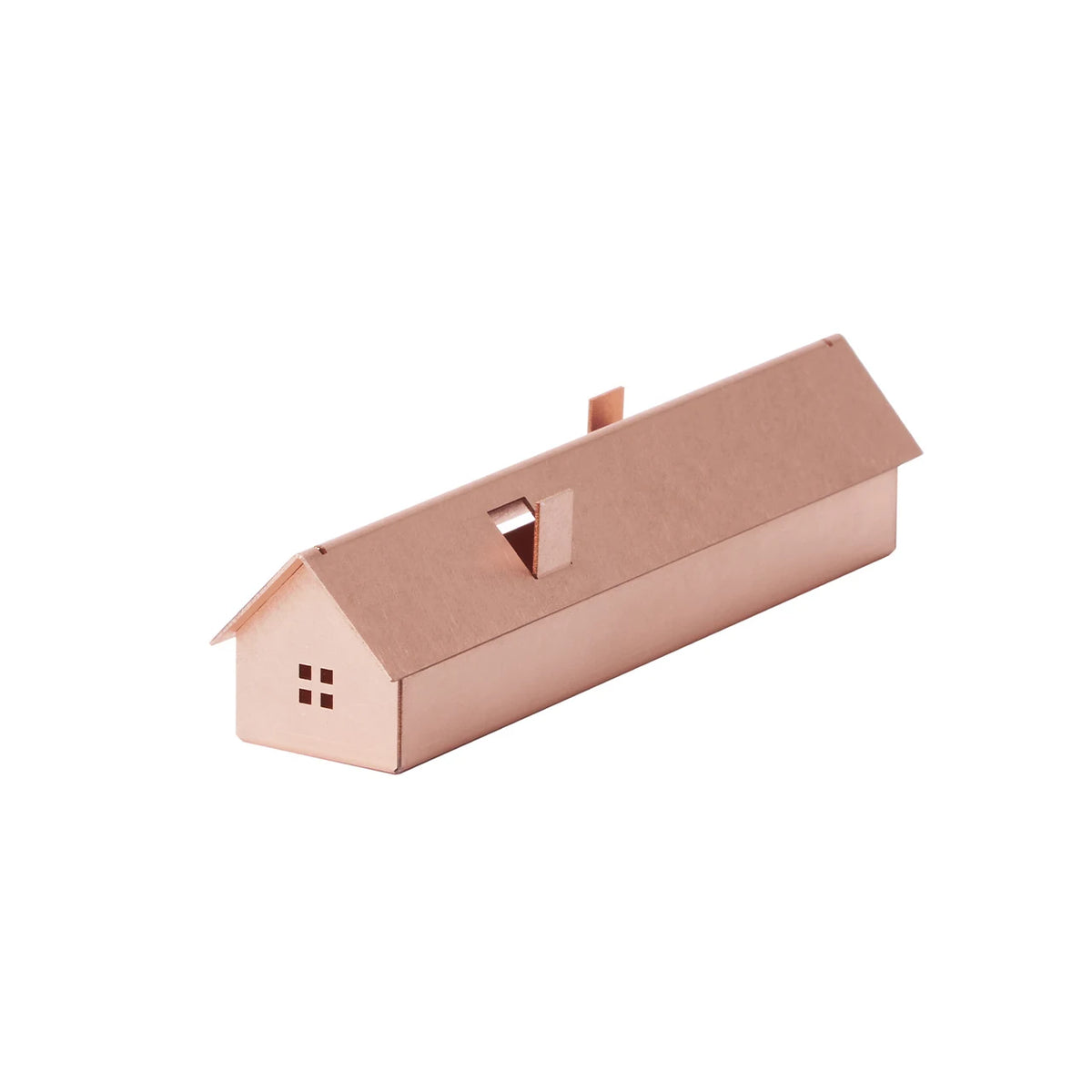 Copper Incense House Long incense holder on white #Color_Copper (Pink)