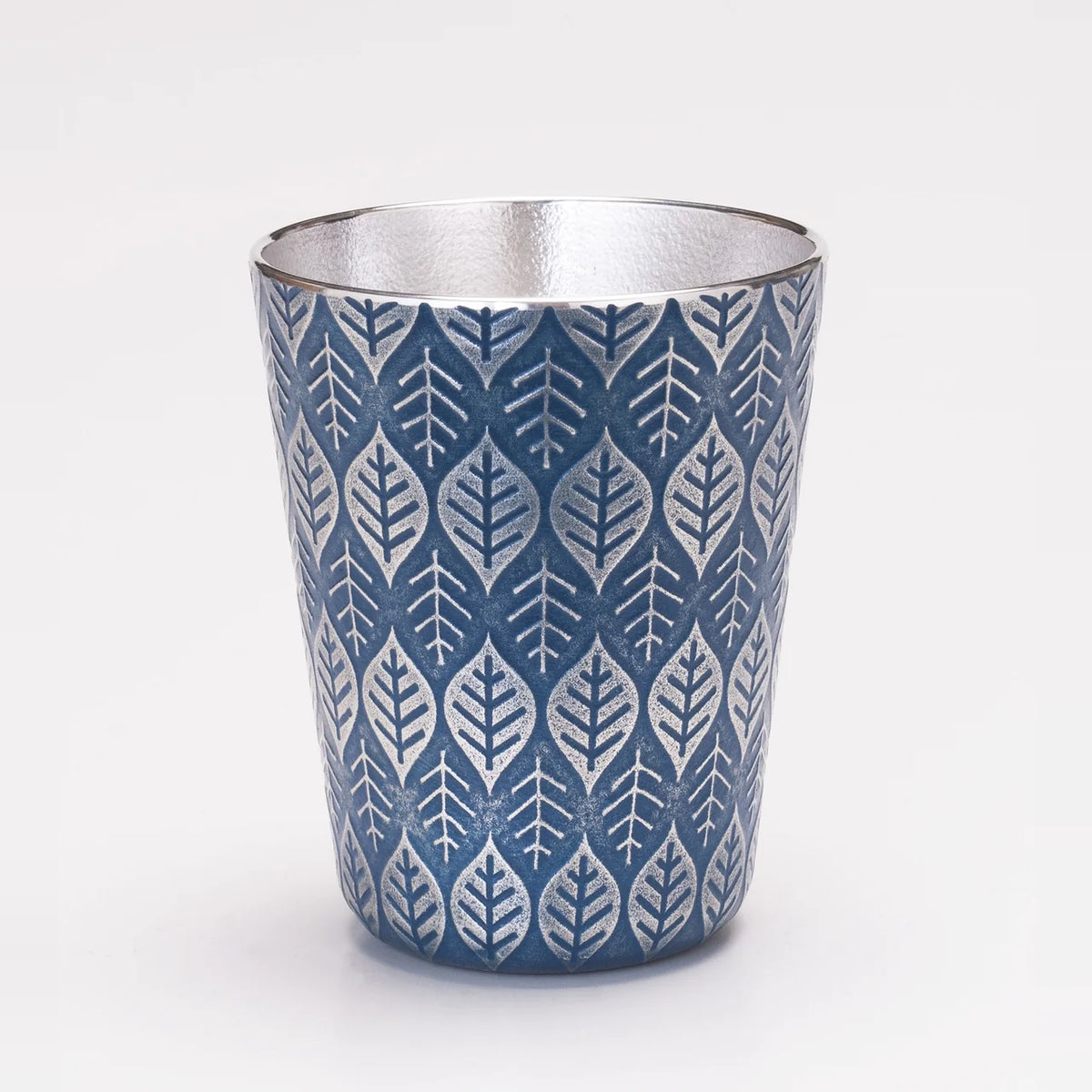 Osaka Suzuki tin tumbler Happa with leaf pattern in blue #Color_Blue