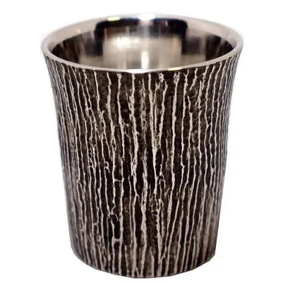 Osaka Suzuki tin guinomi sake cup, Shofu design in black #Color_Black