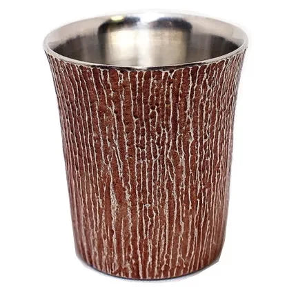 Osaka Suzuki tin guinomi sake cup, Shofu design in red #Color_Red