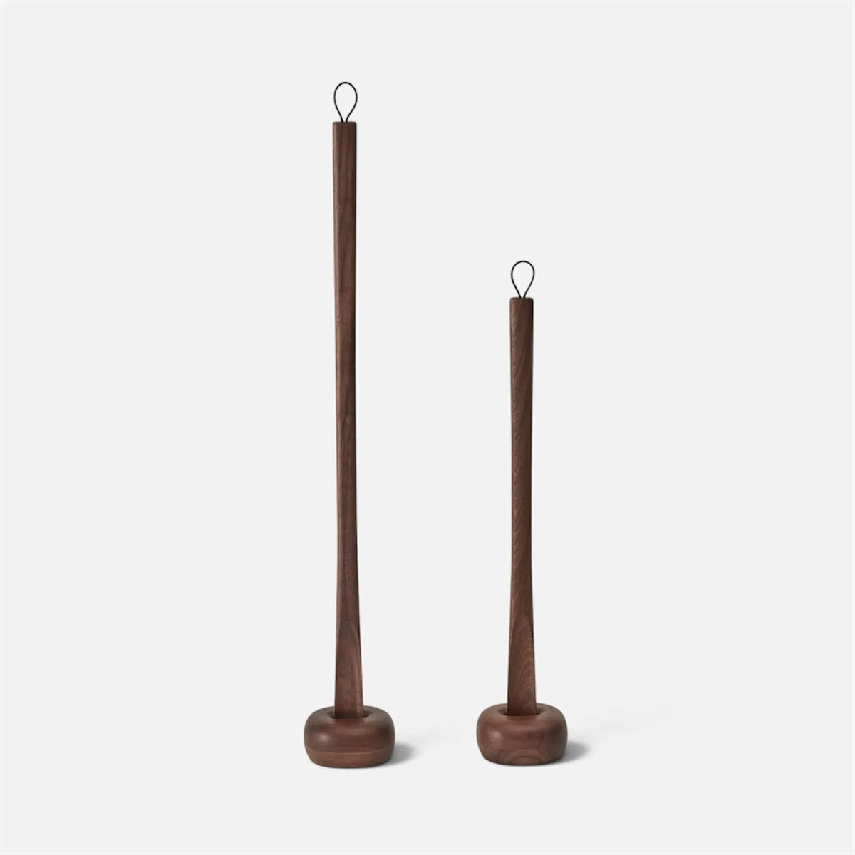 Walnut shoehorns with stands, regular and short #Color_Walnut