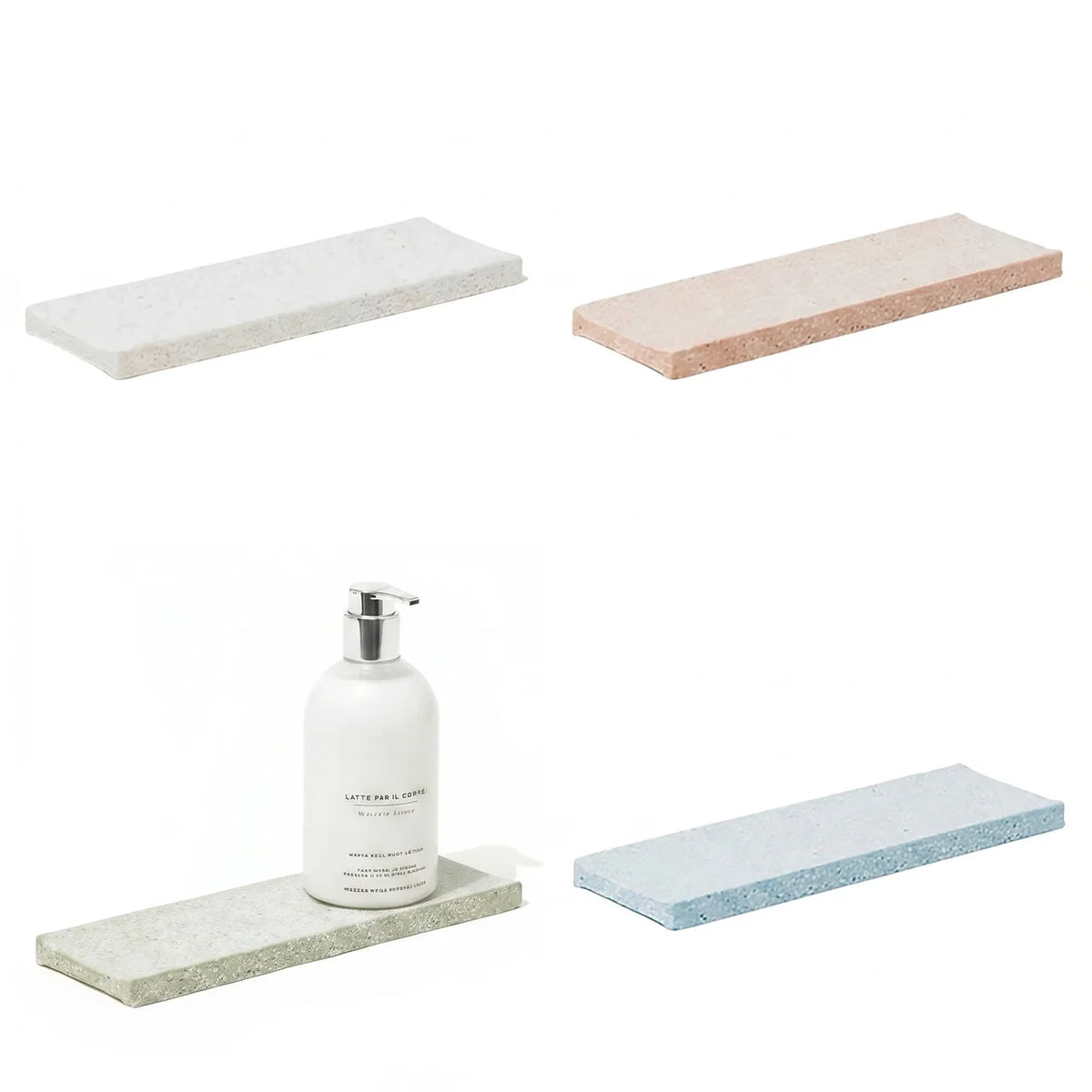 soil dispenser trays in four colors