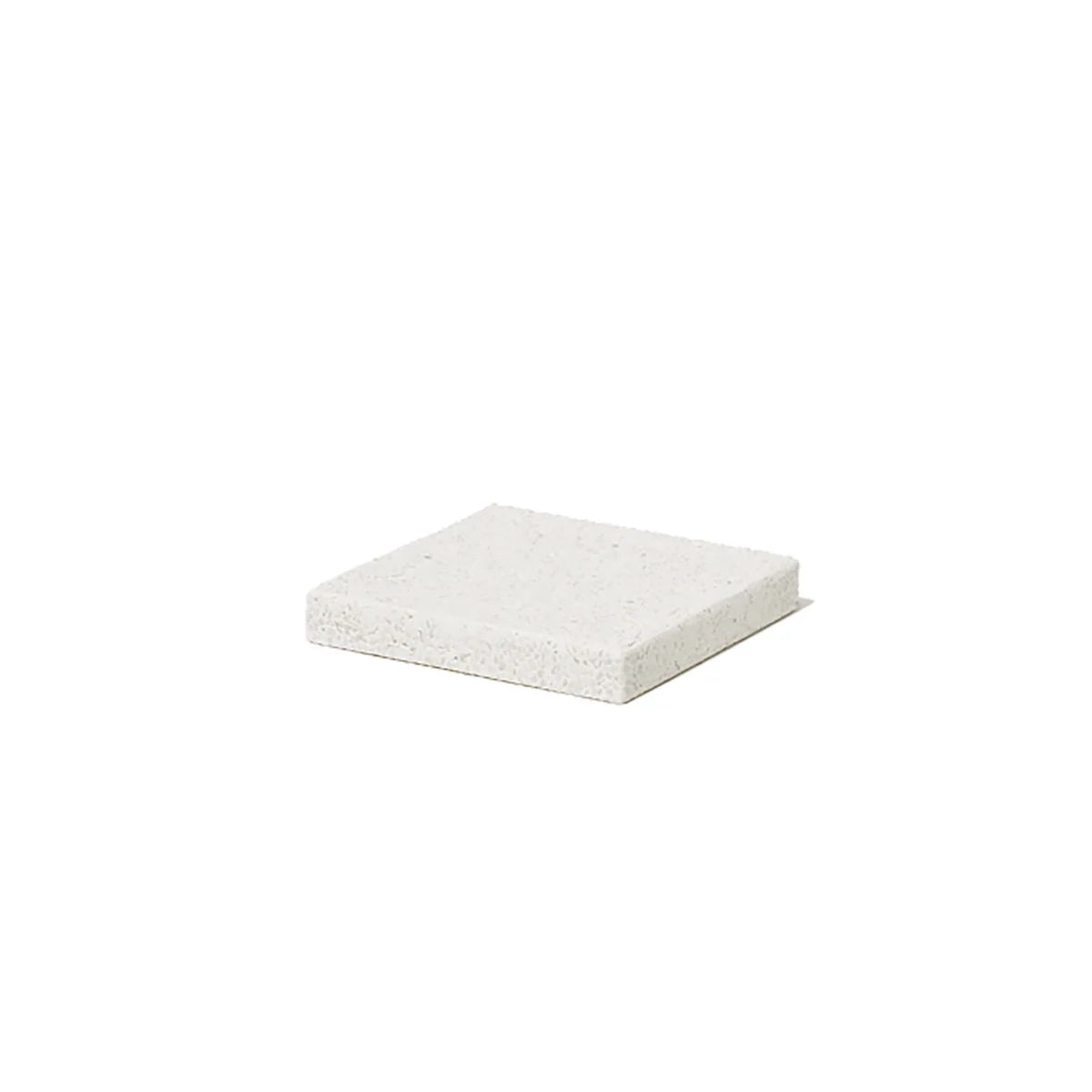 soil soap dish for bath, square, white
