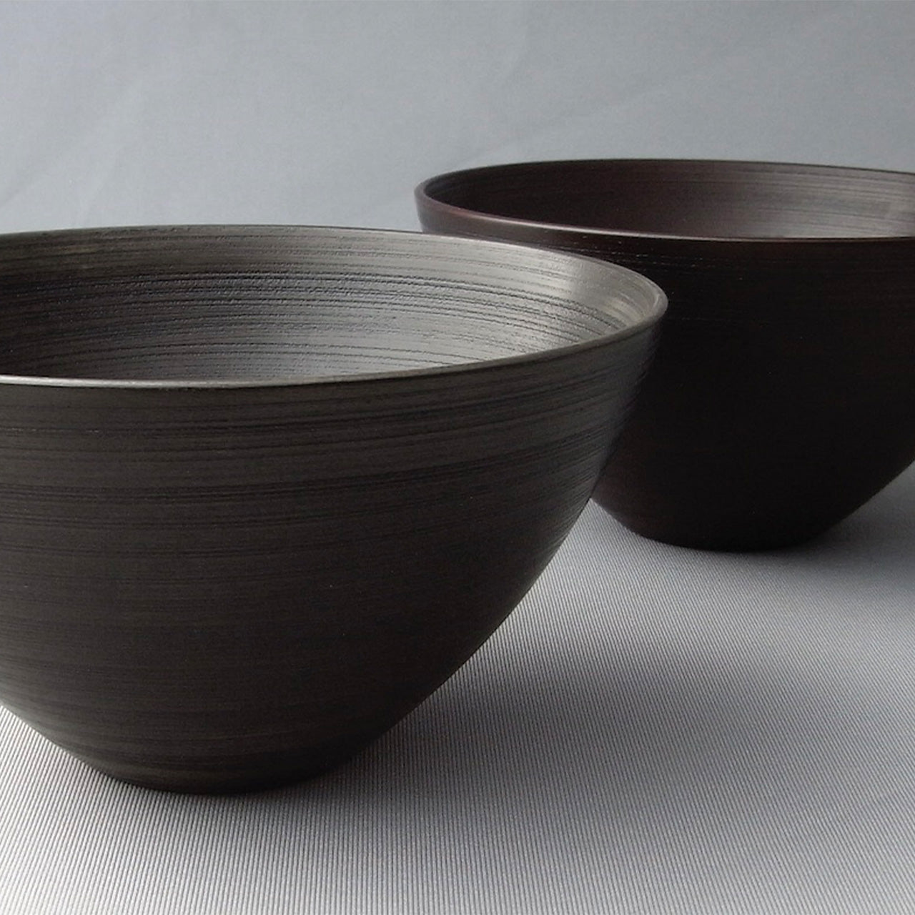 Sen-suji Bowl : Striated lacquerware Bowl - Wajima Kirimoto -